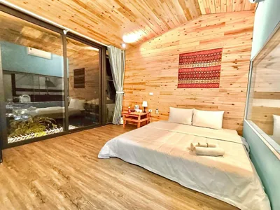 Chambre double avec salle de bains privative — Vườn Mây Homestay Sapa